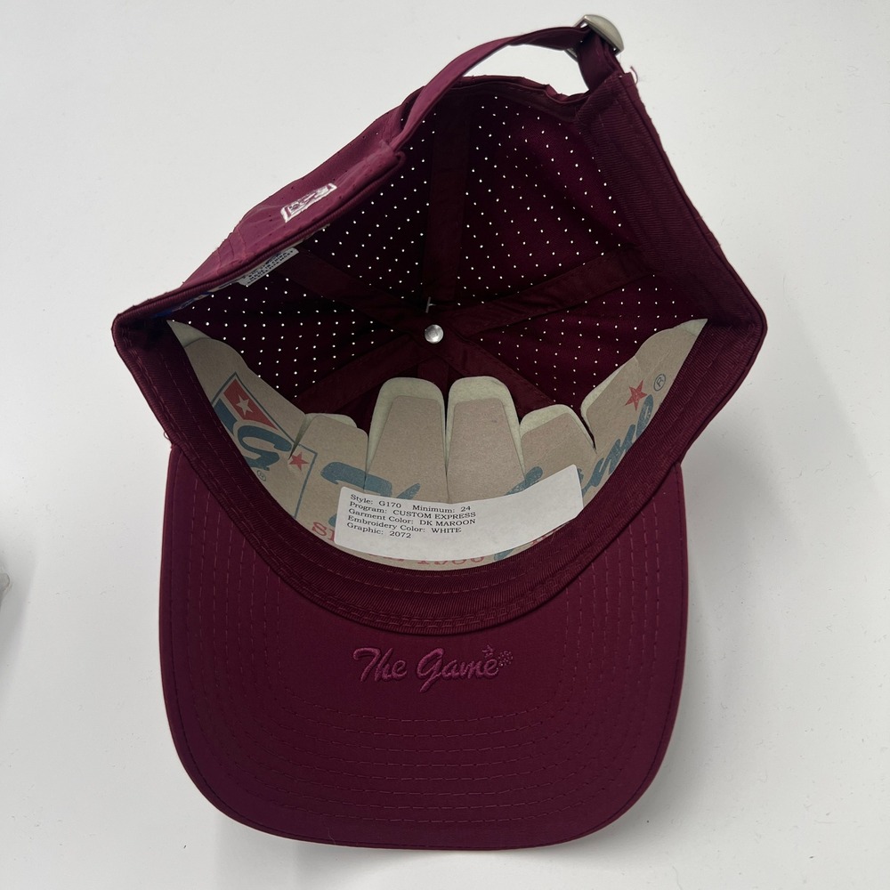 The Game Mississippi State Bulldogs Hat Dark Maroon‎ Script Adjustable NWT - Picture 5 of 7